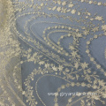 Off White Chemical Glitter Lace Mesh Fabric